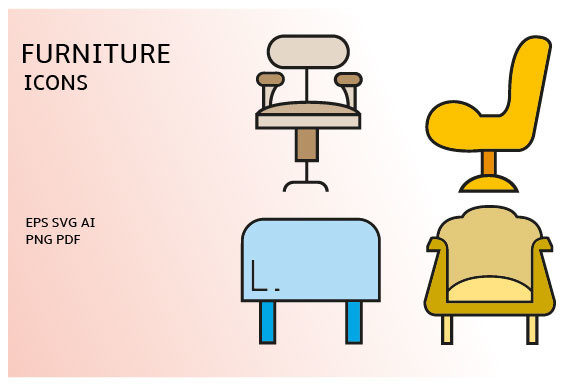 Download Sofa and Home Decoration Icons Set - Decoration Collection
