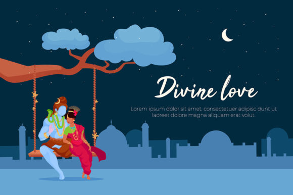 Download Divine Love Poster Flat Vector Template - Template Collection