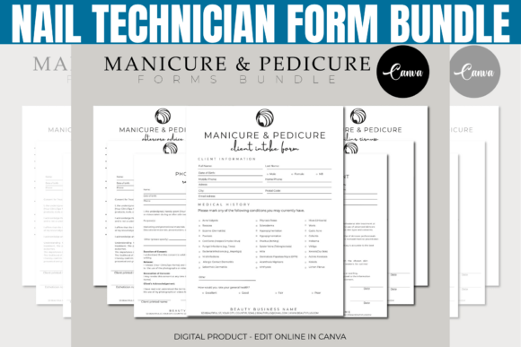 Download Nail Technician Form Bundle Template - Template Collection