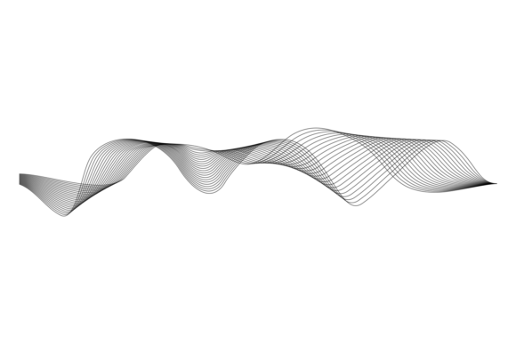Download 3d Wave Form. Black Line Abstract Curve - Black Collection
