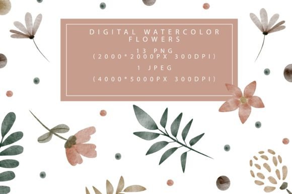 Download Collection of Watercolor Floral Elements - Element Collection