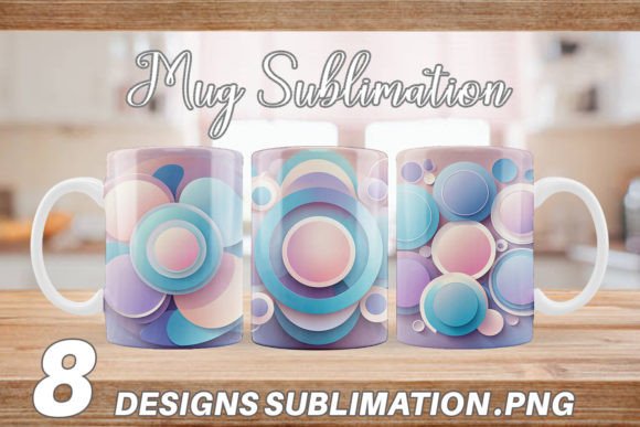 Download Mug Wrap Pastel Organic Shapes - Organic shapes Collection
