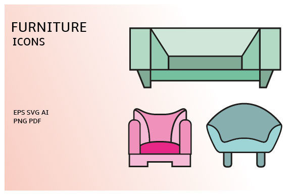Download Sofa and Home Decoration Icons Set - Decoration Collection