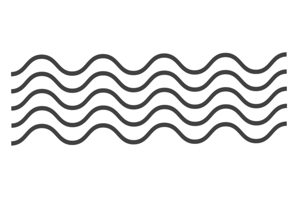 Download Black Wavy Lines. Smooth Curve. Ornate P - Black Collection