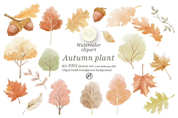 Download Warm Autumn Plant Element - Element Collection