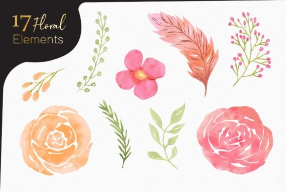 Download Watercolor Floral Elements - Element Collection