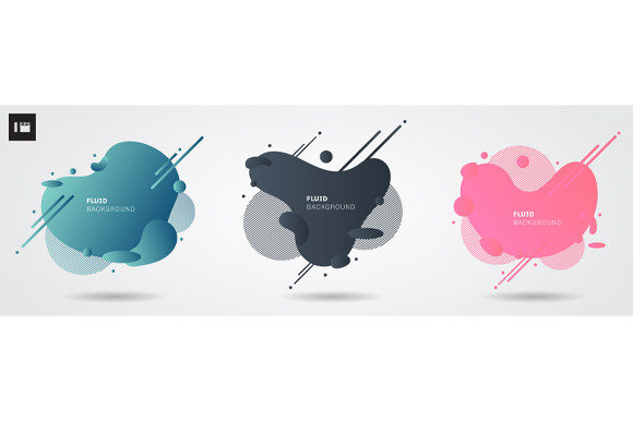 Download Set Liquid Shape Modern Graphic Elements - Element Collection