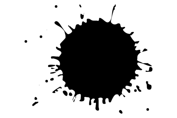 Download Ink Spot. Grunge Messy Stain. Black Pain - Black Collection